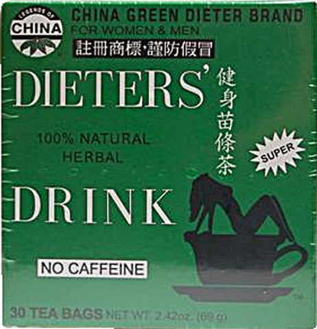 UNCLE LEE'S TEA - China Green Brand Dieter's Drink - 30 Bags (2.42 oz.)