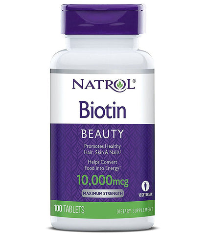 NATROL - Biotin 10000 mcg Maximum Strength - 100 Tablets