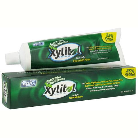 EPIC DENTAL - Fluoride Free Xylitol Toothpaste Spearmint - 4.9 oz.