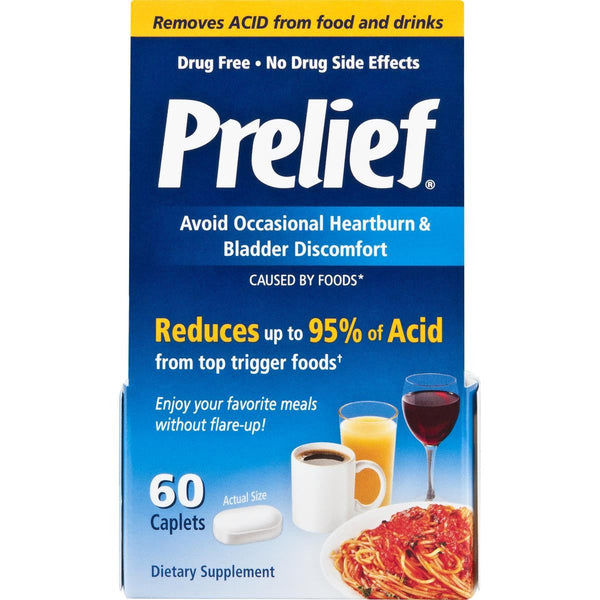 PRELIEF - Acid Reducer Dietary Supplement - 60 Caplets