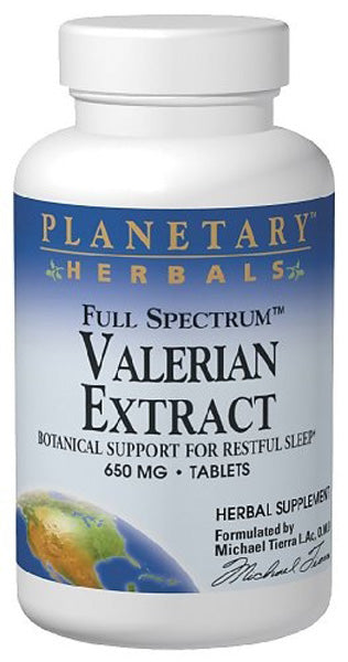 PLANETARY HERBALS - Valerian Extract Full Spectrum 650 mg - 60 Tablets
