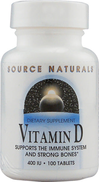 SOURCE NATURALS - Vitamin D 400 IU - 100 Tablets