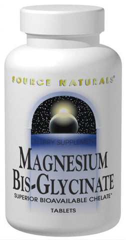 SOURCE NATURALS - Magnesium Bis-Glycinate - 60 Tablets