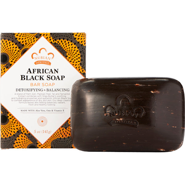 NUBIAN HERITAGE - African Black Soap Bar Soap - 5 oz. (141 g)